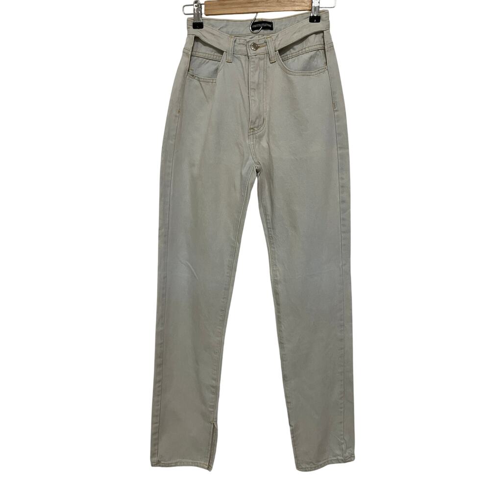 Pretty Little Things Cut out high waisted jeans EU 6 / UK 34